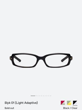 Black Gentle Monster Light-Adaptive Women's Rectangular Glasses
